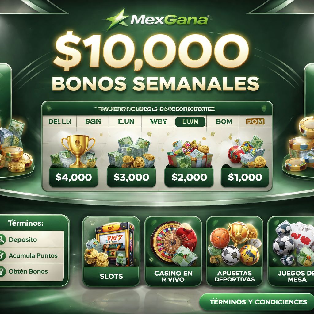 Promociones de casino MexGana explicadas con términos, tiempos y condiciones de bono