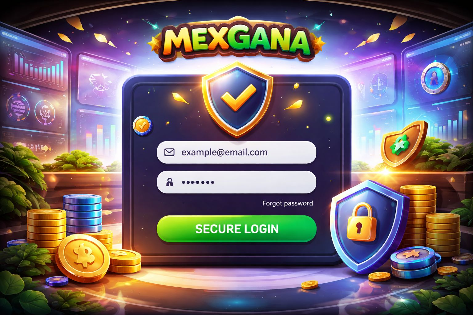 Inicio de sesión protegido MexGana para usuarios de casino y apuestas