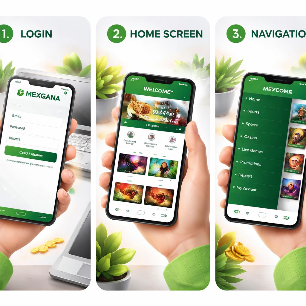 Acceso a la app MexGana desde smartphone en México