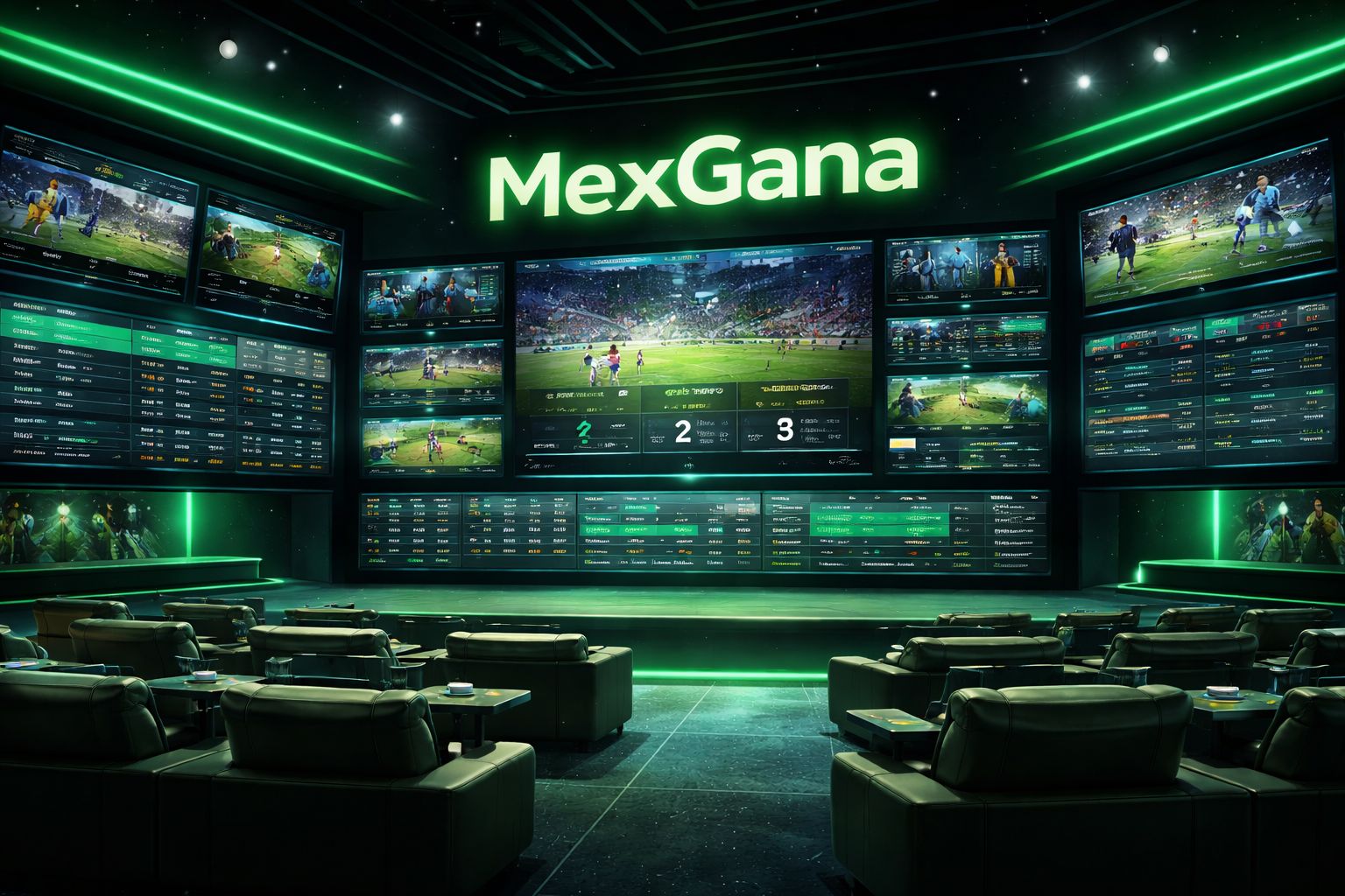 Plataforma de apuestas deportivas MexGana en pantalla